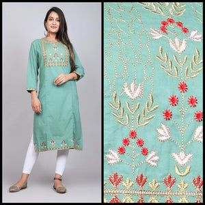 Lemon Tart CUTS494 Embroidered Unstitched Cotton Kurti