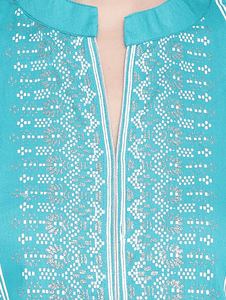 Lemon Tart CUTS90-BLU 2 Piece Block Printed Unstitched Cambric Suit