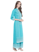 Lemon Tart CUTS90-BLU 2 Piece Block Printed Unstitched Cambric Suit