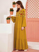 Lemon Tart Embroidered Detail Long Maxi Dress LTAMD360