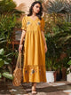 Lemon Tart Embroidered Detail Long Maxi Dress LTAMD646