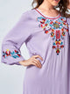 Lemon Tart Embroidered Detail Maxi Dress LTAMD700 - Purple