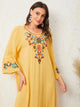 Lemon Tart Embroidered Detail Maxi Dress LTAMD700 - Yellow