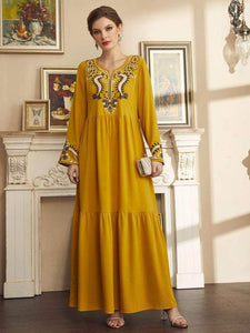 Lemon Tart Embroideres Detail Maxi Dress LTAMD699