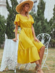 Lemon Tart Flutter Sleeve Detail Long Dress LTAMD259