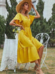 Lemon Tart Flutter Sleeve Detail Long Dress LTAMD259