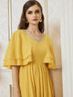 Lemon Tart Flutter Sleeve Detail Long Maxi Dress LTAMD348