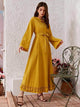 Lemon Tart Frill Trim Detail Long Maxi Dress LTAMD470