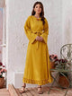 Lemon Tart Frill Trim Detail Long Maxi Dress LTAMD470