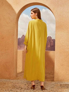 Lemon Tart Kaftan Detail Long Maxi Dress LTAMD473
