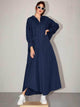 Lemon Tart Kaftan Pocket Detail Long Maxi Dress LTAMD463 - Blue