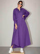 Lemon Tart Kaftan Pocket Detail Long Maxi Dress LTAMD463 - Purple