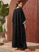 Lemon Tart Kaftan Print and Sequin Detail Long Maxi Dress LTAMD638 - Black