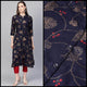 Lemon Tart KHLUS344 1 Piece Gold Foil Block Printed Unstitched Khaddar Kurti