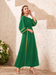 Lemon Tart Lace and Kaftan Detail Long Dress LTAMD660 - Green