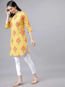 Lemon Tart LTSV3-Yel Staple Viscose Printed Kurti