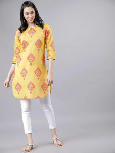 Lemon Tart LTSV3-Yel Staple Viscose Printed Kurti