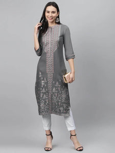 Lemon Tart LTUS464 Gold Foil Block Printed Lawn Unstitched Kurti