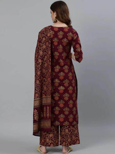 Lemon Tart LTUS517 3 Piece Gold Block Printed Unstitched Lawn Suit