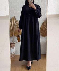 Lemon Tart Pintuck Detail Long Maxi Dress LTAMD555 - Black