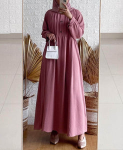 Lemon Tart Pintuck Detail Long Maxi Dress LTAMD555 - Pink