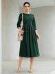 Lemon Tart Pleat Detail Long Maxi Dress LTAMD389 - Green