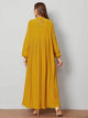 Lemon Tart Pleated Detail Long Maxi Dress LTAMD247