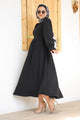 Lemon Tart Pleated Detail Maxi Dress LTAMD677 - Black