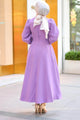 Lemon Tart Pleated Detail Maxi Dress LTAMD677 - Purple