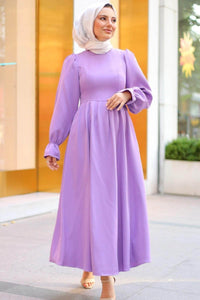 Lemon Tart Pleated Detail Maxi Dress LTAMD677 - Purple
