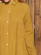 Lemon Tart Pleated Shirt Detail Long Maxi Dress LTAMD252