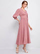Lemon Tart Polka Dot Detail Long Maxi Dress LTAMD314 - Pink