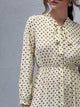 Lemon Tart Polka Dot Print Detail Long Dress LTAMD96