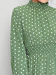 Lemon Tart Polka Dot Print Detail Long Maxi Dress LTAMD233 - Green