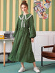Lemon Tart Polka Dot Print Detail Maxi Long Dress LTAMD140 - DG