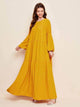 Lemon Tart Ruffle Detail Long Maxi Dress LTAMD109