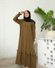 Lemon Tart Ruffle Detail Long Maxi Dress LTAMD158 - Olive