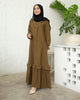 Lemon Tart Ruffle Detail Long Maxi Dress LTAMD158 - Olive