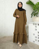 Lemon Tart Ruffle Detail Long Maxi Dress LTAMD158 - Olive
