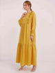 Lemon Tart Ruffle Detail Long Maxi Dress LTAMD88