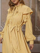 Lemon Tart Ruffle Trim Detail Long Maxi Dress LTAMD432