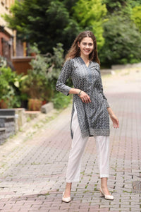 Lemon Tart SCHK7 Schiffli Chikan Embroiderd Unstitched Lawn Kurti