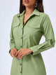 Lemon Tart Shirt Button Detail Long Maxi Dress LTAMD400