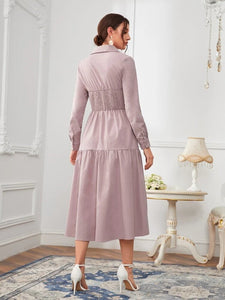 Lemon Tart Shirt Detail Maxi Dress LTAMD688 - Pink
