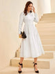 Lemon Tart Shirt Detail Maxi Dress LTAMD688 - White