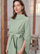 Lemon Tart Slit Sleeve and Statement Collar Detail Long Maxi Dress LTAMD246
