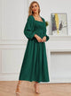 Lemon Tart Square Neck Detail Long Maxi Dress LTAMD561 - Green