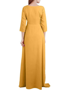 Lemon Tart Stitch Detail Long Dress LTAMD156
