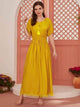 Lemon Tart Taseel Trim Detail Long Maxi Dress LTAMD431