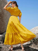 Lemon Tart Tiered Detail Long Maxi Dress LTAMD373